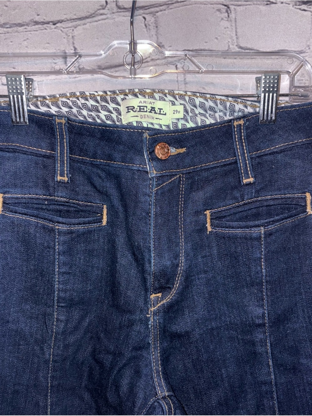 Ariat Jeans High Rise Flare 29R Dark Wash Inseam 31 Women’s Cowgirl Western - Picture 2 of 16